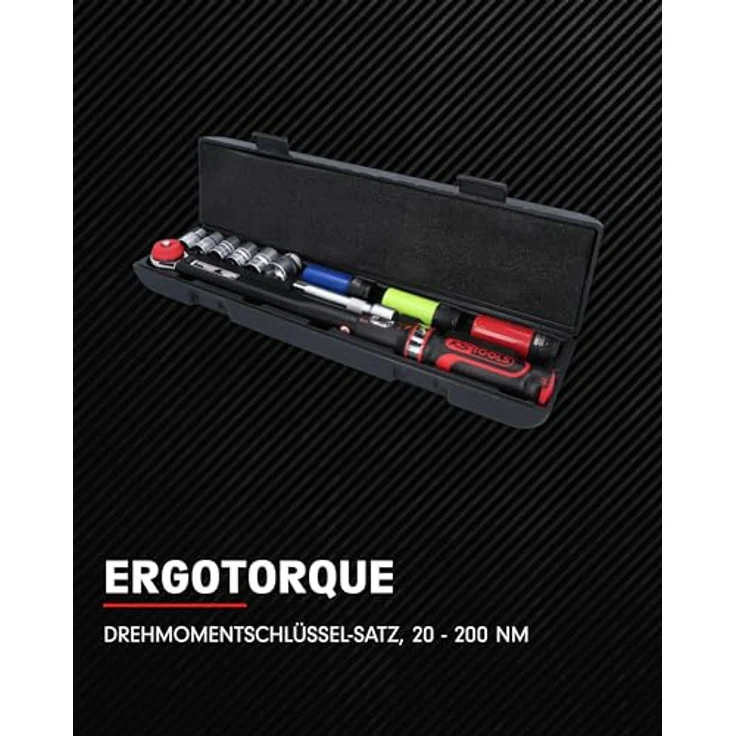 1-2ERGOTORQUEprecision Drehmomentschlüssel-Satz, 20-200Nm, 11-tlg – Bild 2