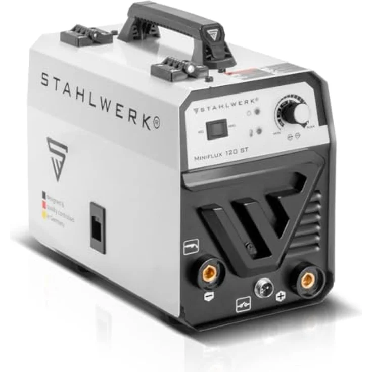 STAHLWERK Fülldrahtschweißgerät Mini FLUX 120 ST, 20 - 120 A, Vollausstattung, synergischer Drahtvorschub, ARC, MMA-Funktion - Preisvergleich – Bild 4