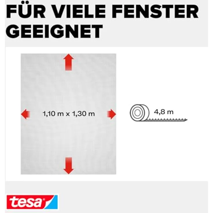 TESA Insect Stop Standard 55671-21-03 Fliegengitter (L x B) 1100mm x 1300mm Anthrazit 1St. – Bild 3