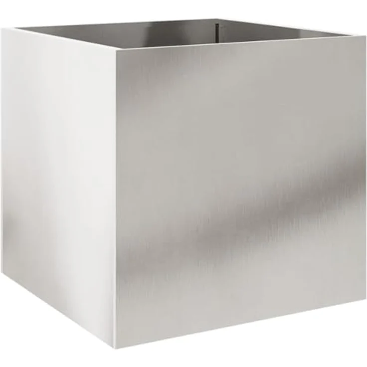 vidaXL Hochbeet Pflanzkübel Silbern 49x47x46 cm Edelstahl mit langlebigen Materialien und stabilem Rahmen – Bild 9