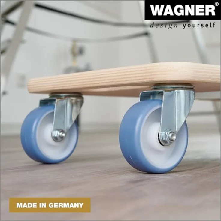 Transporthilfe MM 1325, 59 x 29 x 11 cm, softe Rollen Ø 75 mm, Rollenlager, Multiplex Birke FSC®, Tragkraft 300 kg – Bild 6