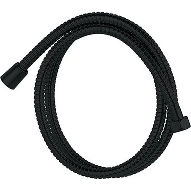 Feridras Brauseschlauch Hidra, Schwarzer Edelstahl Duschschlauch mit 150 cm Länge und G 1/2" Anschluss