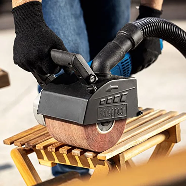 Scheppach Kunstfaserbürste für Satiniermaschine MRS1300, 100mm Breite - 120mm Ø, Schleifwalze für Holz-, Stein-, Metallflächen sowie Fliesen & Fugen, Ersatzbürste – Bild 2