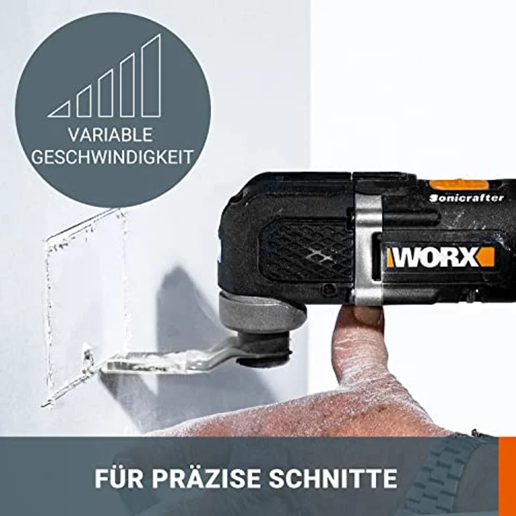WORX WX696.9 Akku Multifunktionswerkzeug 20V Solo Sägen Schleifen Schneiden – Bild 3