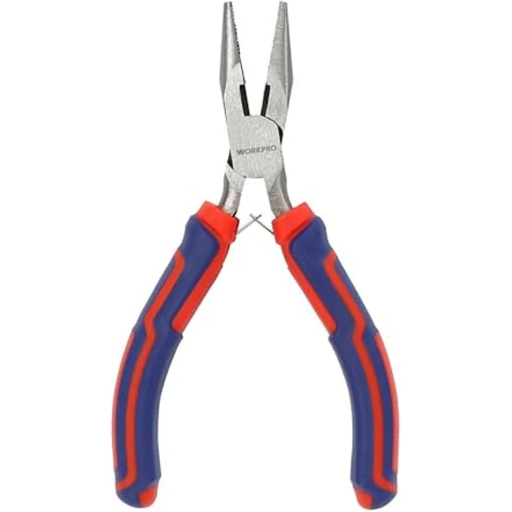 WorkPro Flachzange WP231095, Mini-Spitzzange aus Chrom-Vanadium-Stahl, rostfrei und korrosionsbeständig – Bild 1