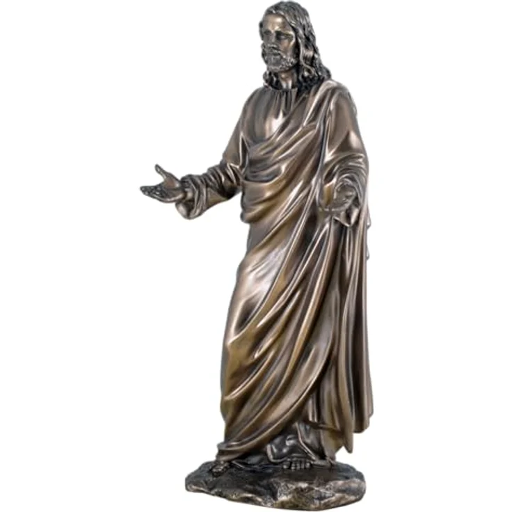 Jesus als Prediger bronzierte Figur Christentum Kreuz Dekoration – Bild 8