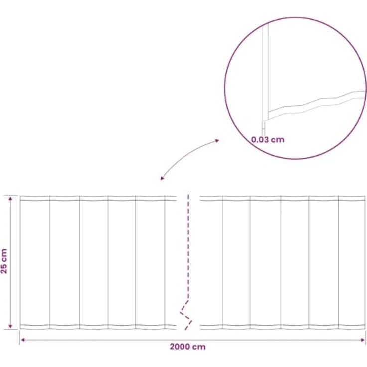 vidaXL Beetumrandung Raseneinfassung 20 m x 25 cm, verzinkter Stahl in Silber, wetterfest und flexibel zuschneidbar – Bild 3