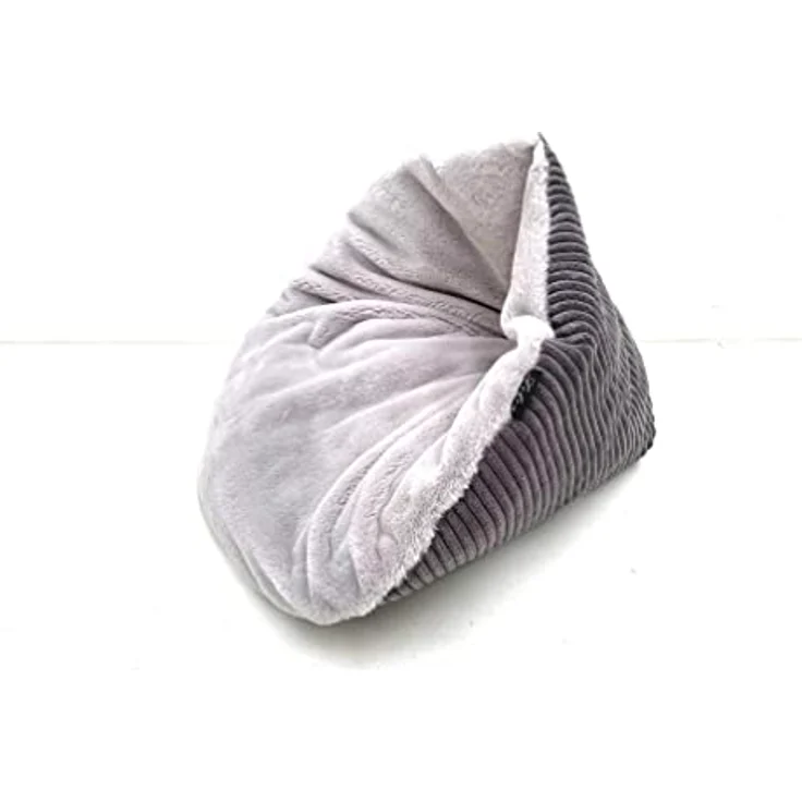 Lebon - Bella Katzenbett | Katzenhöhle | Katzenliegekissen | Kuschelweich mit 3 Funktionen| Cord-Optik & Plüsch | Ideal zum einkuscheln | Beidseitig verwendbar | Waschbar – Bild 4
