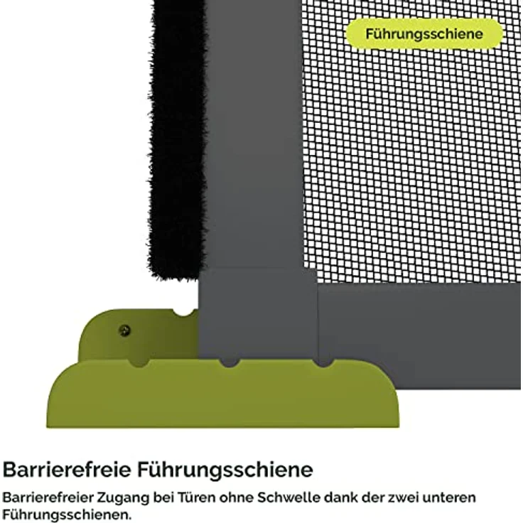 Nematek Premium Insektenschutz Schiebetür - Fliegengitter Schiebetüren für Terrassentüren als Bausatz - Fliegengitter Balkontür Schiebetür in 120 x 240 cm, anthrazit – Bild 5