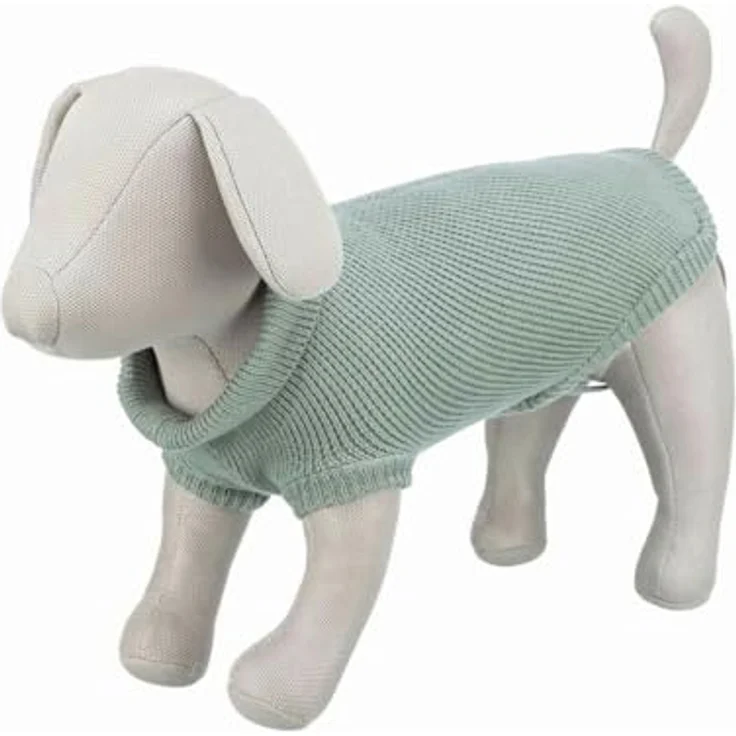 Trixie Citystyle Hundepullover Berlin Salie, warmer Pullover für Hunde mit Kragen und Beinschlaufen, XL, aus Baumwolle-Wolle-Polyamid-Mischung, waschbar bei 30°C – Bild 3