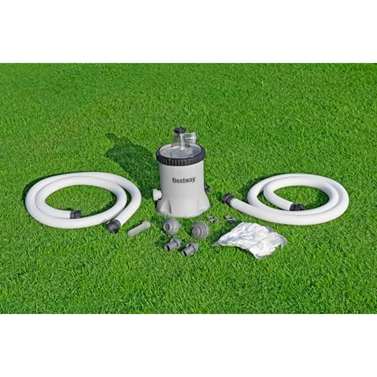Bestway Filterpumpe 58386, Poolfilterpumpe mit 3028 l/h Leistung, für Becken 1100-17400 l, Kartuschenfilter Typ II – Bild 7