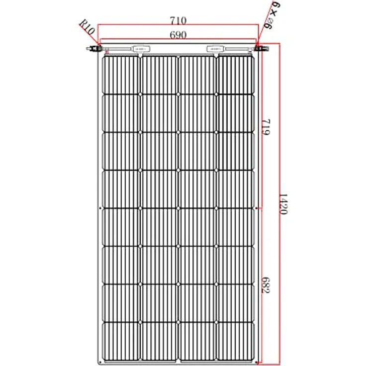 enjoy solar ETFE Marine Semiflexibles Solarmodul 200W, 12V PERC Zellen mit 22,62% Wirkungsgrad, max. Biegbarkeit 50°, 7-lagige robuste Konstruktion – Bild 6