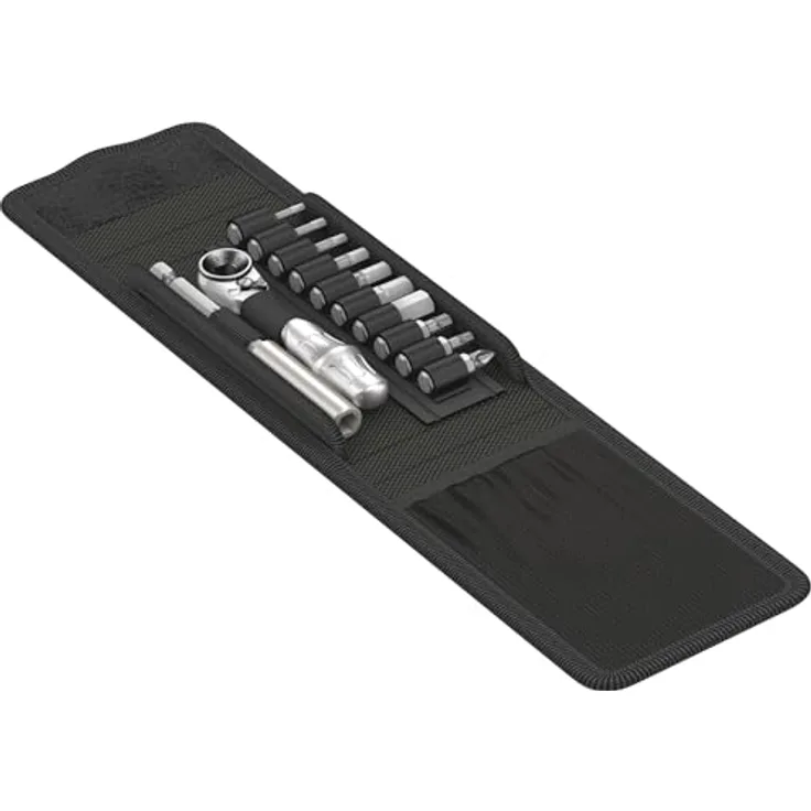 Wera 05004170001 Bit-Set, 12-teiliges Fahrrad-Werkzeugset mit Bit-Ratsche Zyklop Mini 1 und glasfaserverstärkten Reifenhebern