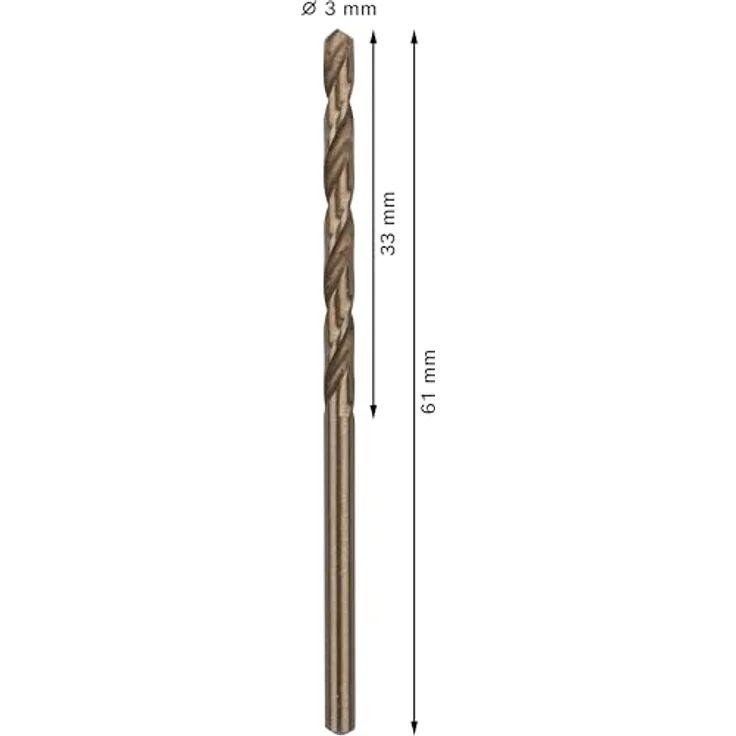 Bosch Professional Metallbohrer HSS-Cobalt (10 Stück, Ø 3 mm) – Bild 4