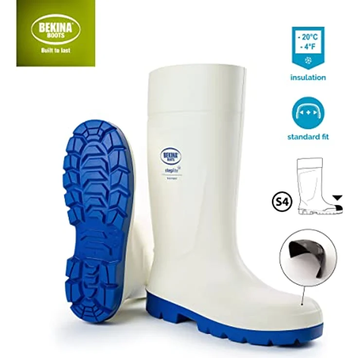 Bekina Steplite EasyGrip S4 Sicherheitsschuh, weiß/blau, Stahlkappe, öl- und säurebeständig, hitzebeständig bis 90°C, Größe 40 – Bild 3