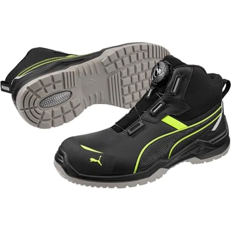 ISM Sicherheitsstiefel Krypton green mid disc S3S, ESD, FO, SR, Vollrindleder, Gr. 42, schwarz/grün – Bild 2
