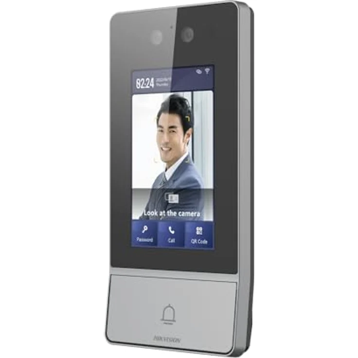 Hikvision KV9 IP-Video-Türstation, 2 Megapixel Kamera mit Zwei-Wege-Audio, 4.3" IPS Touchscreen, IP65, PoE, Aufputzmontage, Mobile App, Gesichtserkennung, MF-Karte, QR und PIN, 2 Relais – Bild 1