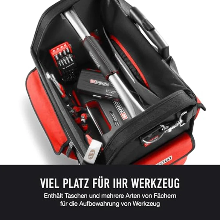 Facom Werkzeugtasche Werkzeug-Trolley, robust und vielseitig, schwarz – Bild 4