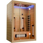 Artsauna Infrarotkabine Kiruna130 Premium Dual Technologie, Hemlockholz, Sound-System, Bluetooth, LED-Farblicht