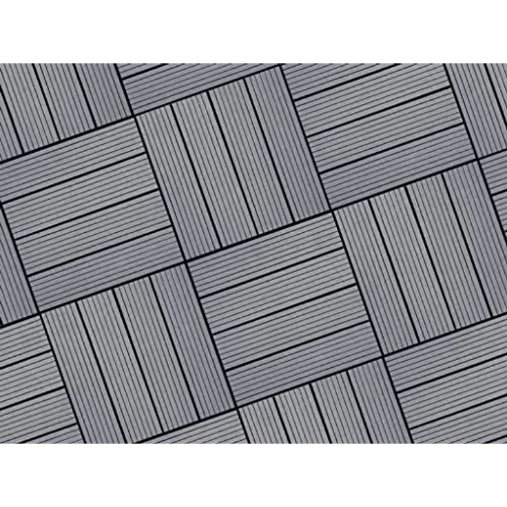 WOODTEX WPC Terrassenfliese Basic Hellgrau – Bild 5