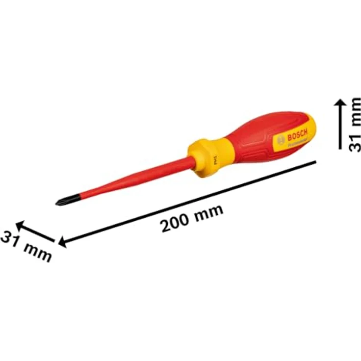Bosch Professional VDE-Schraubendreher PH1x100, isoliert mit TPE, gelb – Bild 3