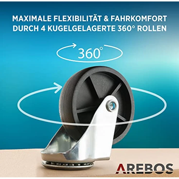 2x AREBOS Rollbrett Möbelroller Transportroller Transporter Möbelhund 200kg – Bild 5