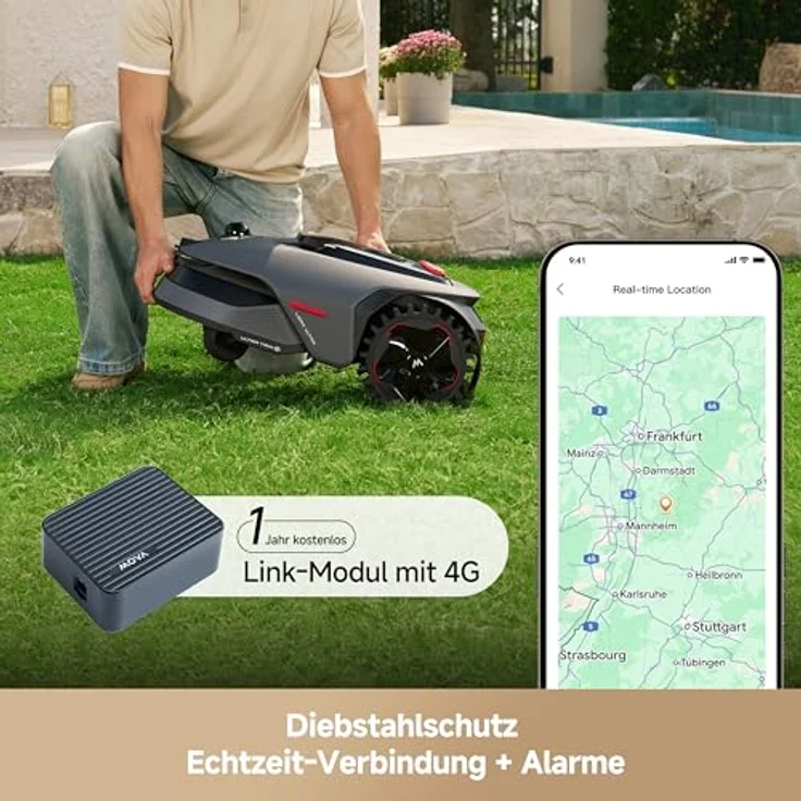 MOVA LiDAX Ultra 1600, Roboter-Rasenmäher mit 3D-LiDAR, AI Vision, 360° Mapping, Tierschutz-Modus und effizienter U-Form Wegeplanung, für Rasenflächen bis 1600 m² – Bild 6