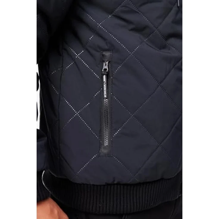 PUMA Workwear Winterjacke ESSENTIALS mit Kapuze und Steppmuster für Herren, Premium Winter-Arbeitsjacke in Schwarz – Bild 3