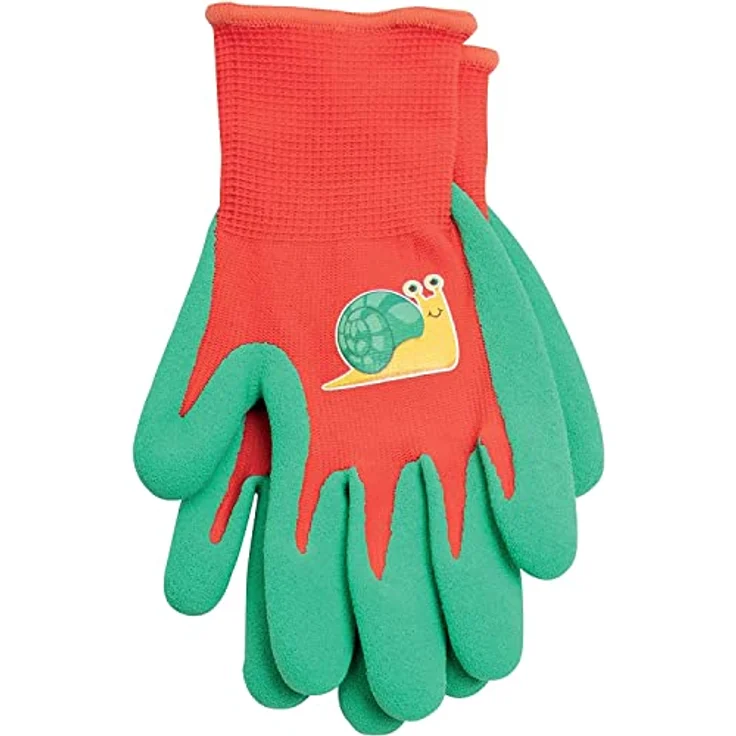 Spontex Gartenzwerg Handschuhe, Gartenhandschuhe für Kinder, ideal für das Spielen und Arbeiten im Garten, mit Nitrilbeschichtung, Igelmotiv, 1 Paar, 7-8 Jahre – Bild 9