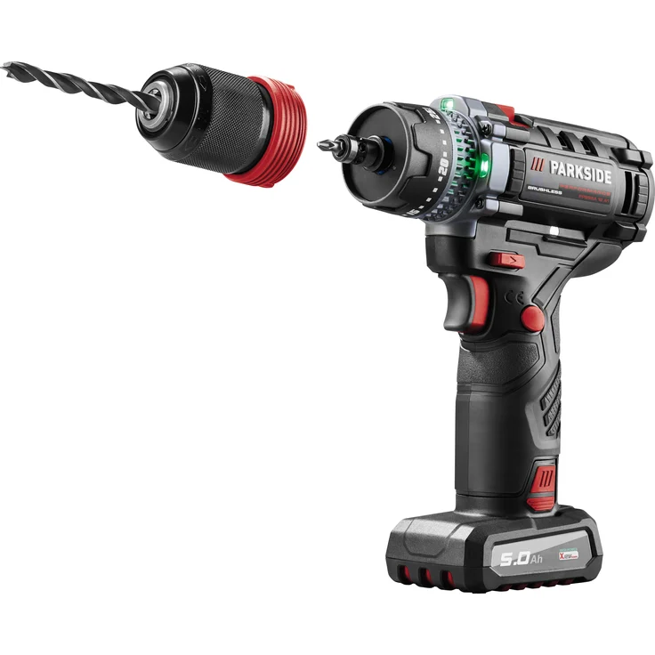 PARKSIDE PERFORMANCE® 12 V Akku-Bohrschrauber Starterset »PPBSSA 12 A1«, bürstenloser Motor, 3-Gang-Getriebe, mit Akku und Ladegerät