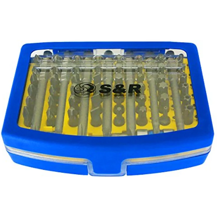 S&R Bit Set 57-teilig mit Bithalter in Handlicher Box, Schrauber-Bit-Satz für Akkuschrauber, Schlagschrauber und Bohrmaschine, vielseitiges Set für Profis und Heimwerker, mit Sechskant-Schaft, in Kunststoff-Box aus robustem S2-Stahl – Bild 5