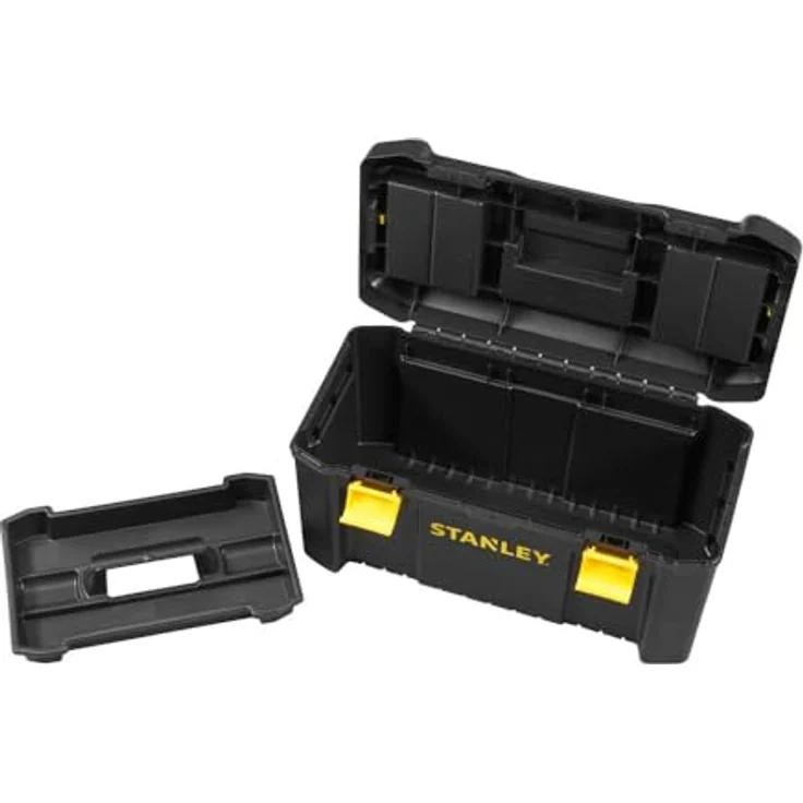 Stanley Kunststoff-Werkzeugbox-kasten (19 Zoll, mit Kunststoff-Schliessen und Organizern, entnehmbarer Trage) STST1-75520 – Bild 3