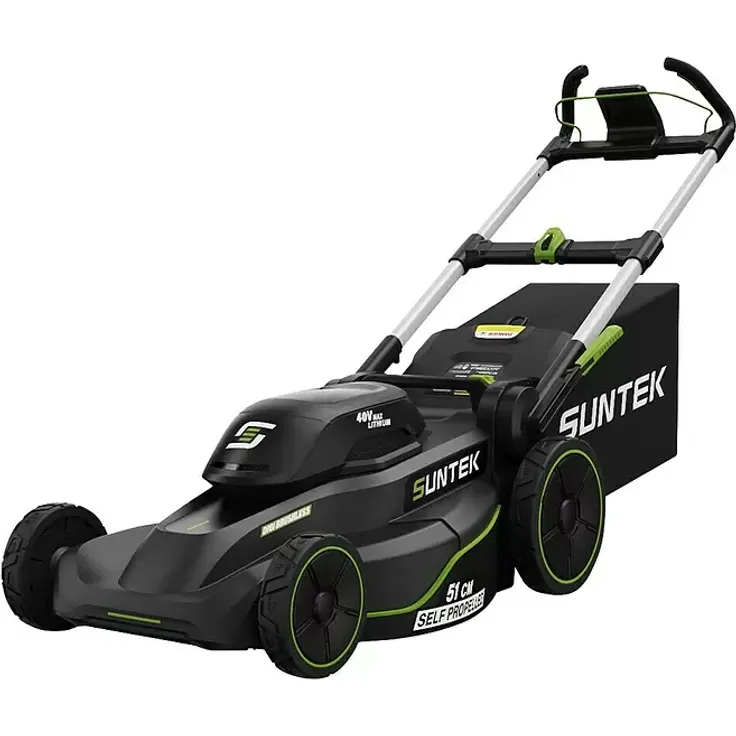 Suntek Akku-Rasenmäher SLM4521SP.3, 2 Akkus 4 Ah, 51 cm Schnittbreite, für Flächen bis 1000 m², SmartView-Technologie, selbstfahrendes System