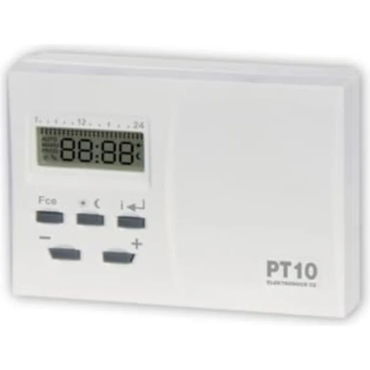 Elektrobock PT10, Digitaler Raumthermostat, 4 Temporegelungen, einfache Montage, hohe Präzision von 5 bis 39 °C