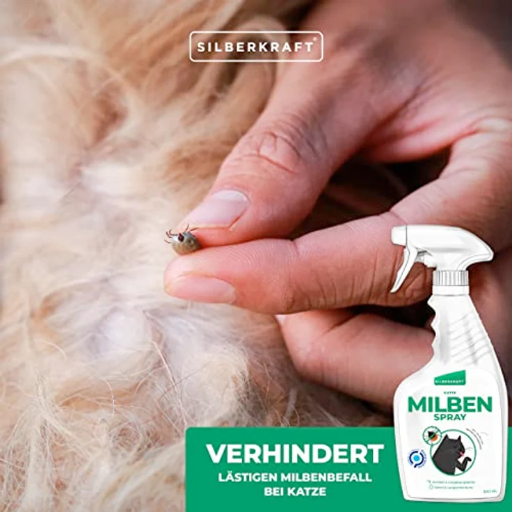 Silberkraft Milbenspray Katze 500 ml, effektiver Schutz für Katzen vor Milben, schnellwirkend und zuverlässig – Bild 5