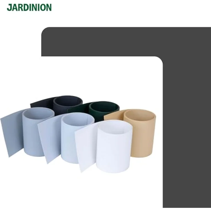 Jardinion Doppelstabzaun Sichtschutzstreifen PVC 250cm, 10 Stück, UV-beständig, 100% blickdicht, Farbe Weiß, einfache Montage für Balkon und Gartenzaun – Bild 4