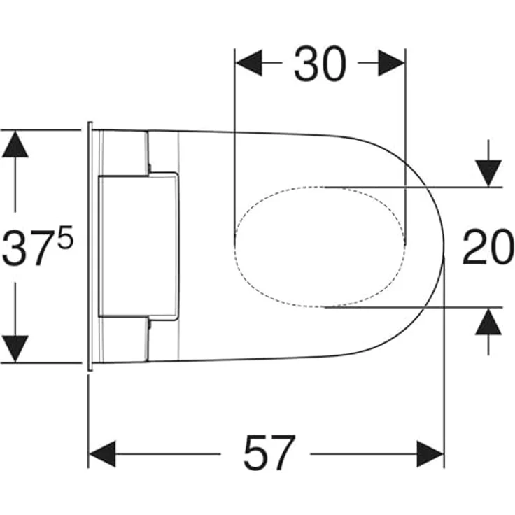 Geberit Toilette + Bidet Aquaclean Sela, Spülrandlose WC-Keramik, TurboFlush-Spültechnik, schmutzabweisende Oberfläche, schwarz – Bild 9