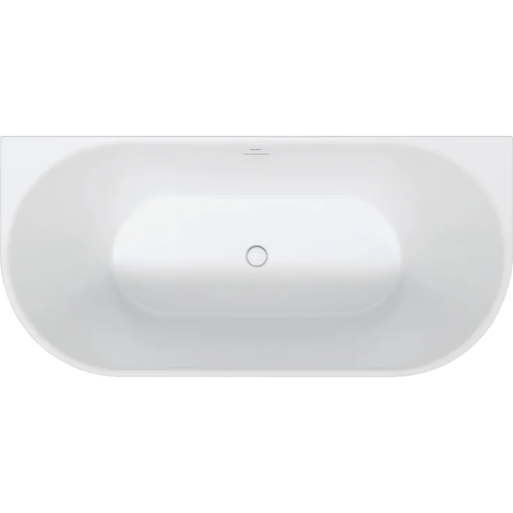 Duravit DuraSenja Badewanne (170 cm, 80 cm) mit Rückenschrägen und Push-Open Ablaufventil
