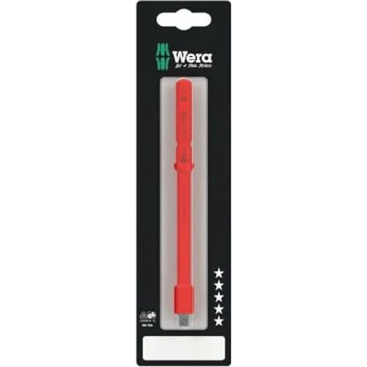 Wera Kraftform Kompakt A VDE 712 i SB Adapterklinge, isoliert, 1/4" Steckschlüsseleinsätze, 154 mm, für sicheres Arbeiten bis 1.000 Volt – Bild 1