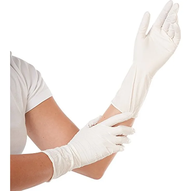 Hygostar Nitrilhandschuhe(puderfrei), 100 Stück, Medium, Weiß