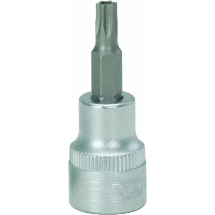 KS Tools Bohrer- und Bitset TB25, 3/8" Bit-Stecknuss Torx mit Stirnlochbohrung, vernickelter Biteinsatz, Chrom Vanadium – Bild 2