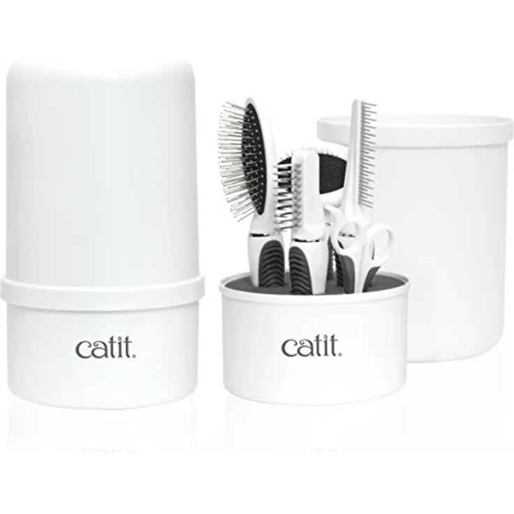 Catit Bürsten-Set für langhaarige Katzen, Bürsten für Langhaarkatzen