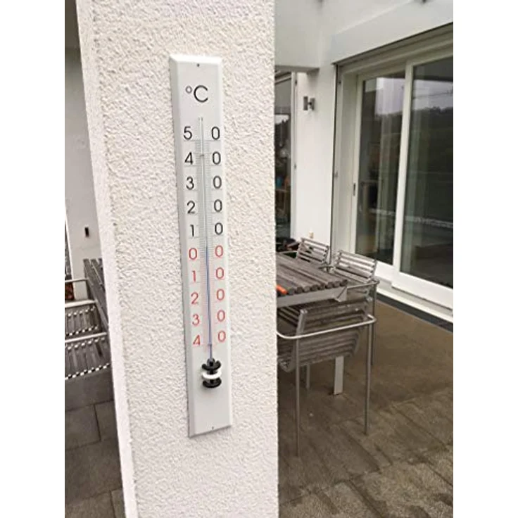 TFA Dostmann Analoges Innen-Außen-Thermometer, aus Metall, Innen- und Außentemperatur, wetterfest, große Skala – Bild 3