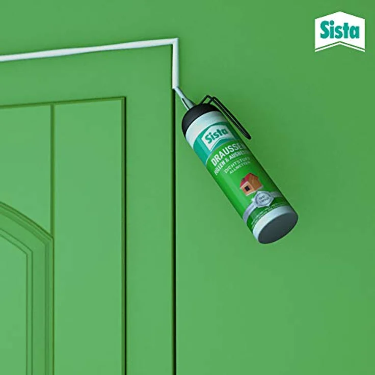 Sista DRAUSSEN Füllen & Ausbessern, transparenter Polymer Dichtstoff für den Außenbereich, wetterfest und überstreichbar, 1x100ml Spender – Bild 4