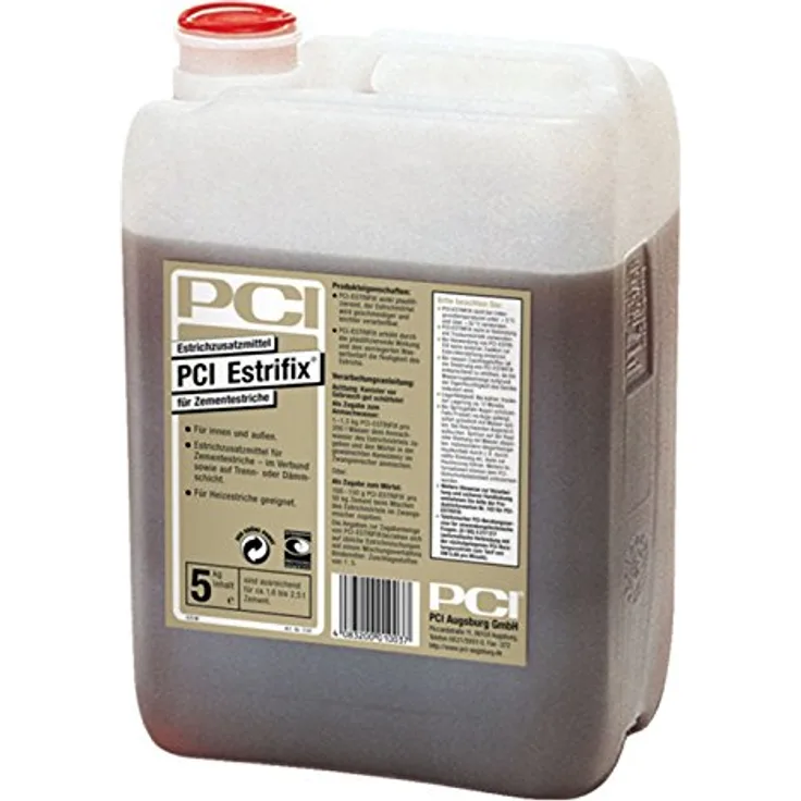 PCI Estrifix® braun, Estrichzusatzmittel für Zementestriche, 5 kg, plastifizierend und wasserreduzierend