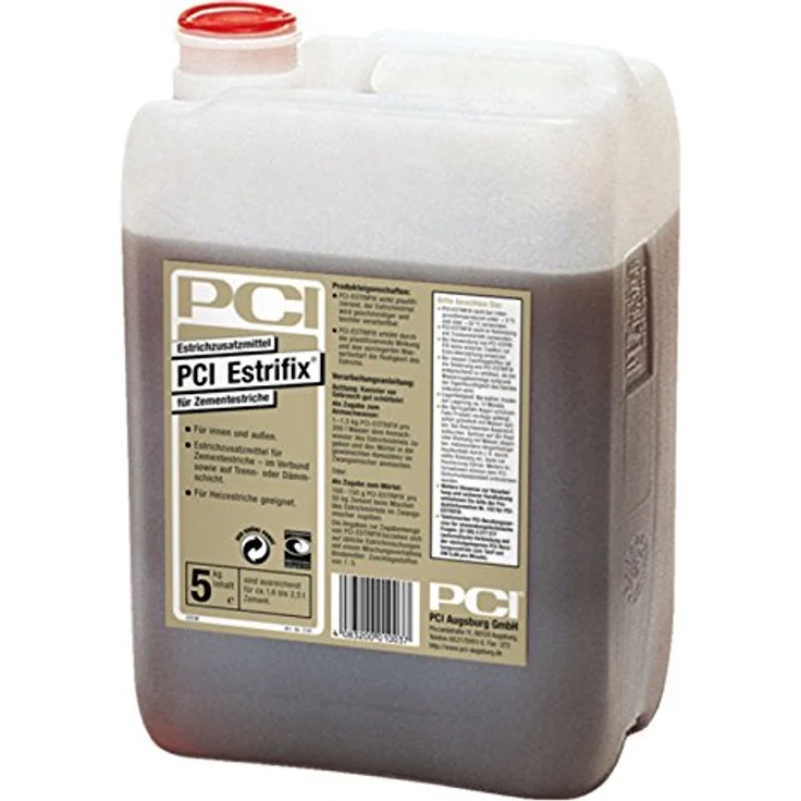 PCI Estrifix® braun, Estrichzusatzmittel für Zementestriche, 5 kg, plastifizierend und wasserreduzierend – Bild 1