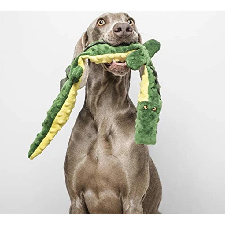 GLORIA LO MEJOR PARA TU MEJOR AMIGO Hundespielzeug dogmonster Krokodil, mit grinceur, braun – Bild 2