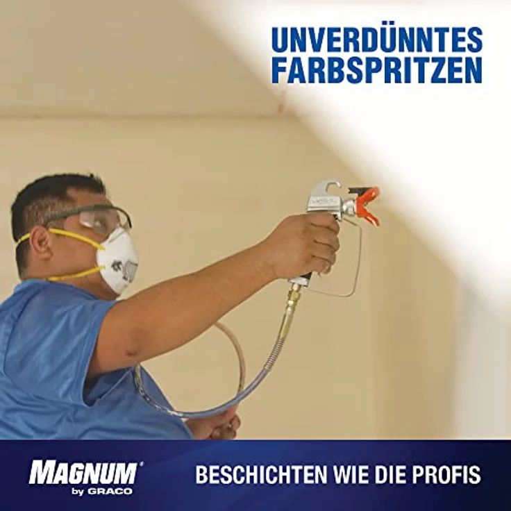 Graco Magnum 17C244 A30 ProPlus Airless-Farbspritzgerät, Fördermenge 1,0 l/min, max. Spritzdruck 207 bar, für Innen- und Außenanwendungen, Blau – Bild 4