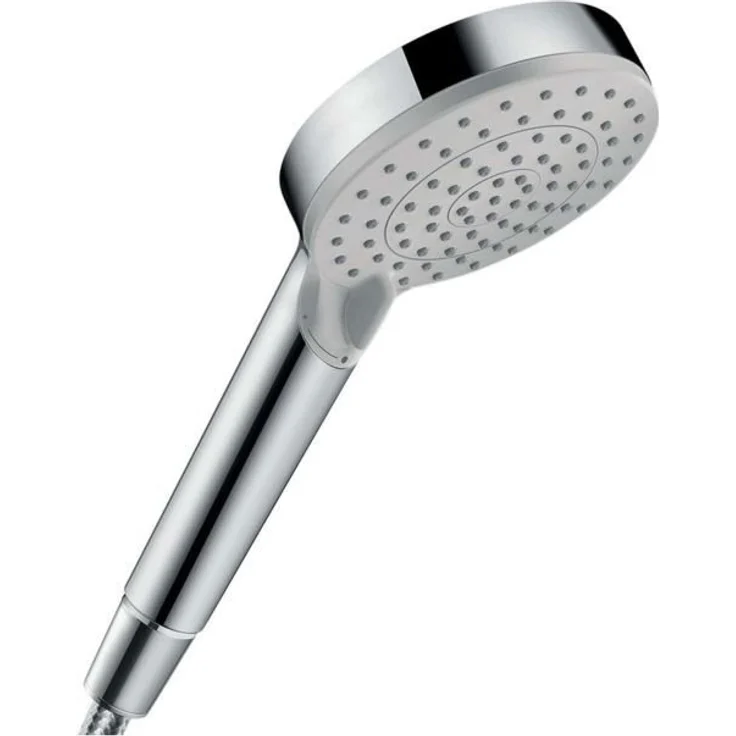 hansgrohe Vernis Blend Handbrause 26340000, Brausekopfgröße 100mm, Rain und IntenseRain Strahlarten, für Durchlauferhitzer geeignet – Bild 1
