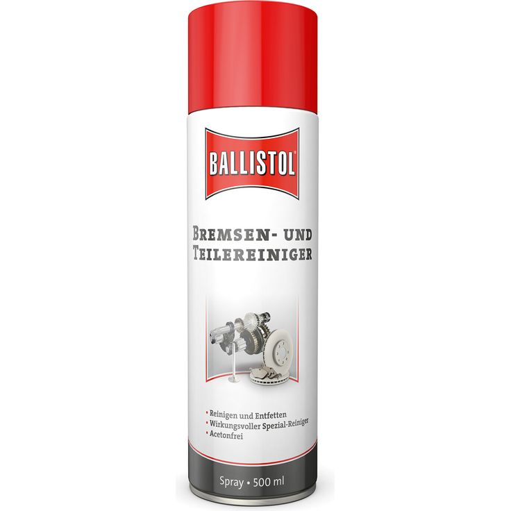 Ballistol Bremsen- und Teilereiniger-Spray 500 ml, effektive Entfernung von Öl, Fett und Bremsstaub, hohe Materialverträglichkeit